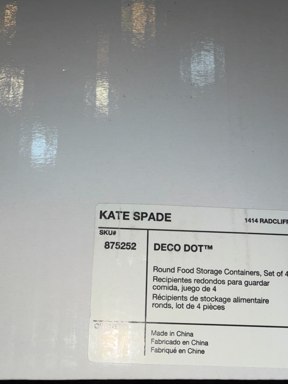 kate spade clear plastic round food storage containers with pink label - Picture 6 of 11